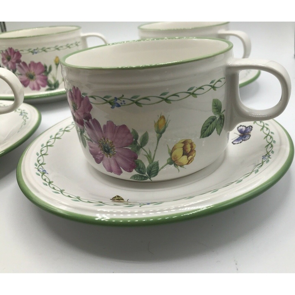 Studio Nova Garden Bloom Cups and Saucers set of 4 cups &‎ saucers